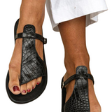 SANDALI T-STRAP TEXTURIZZATI