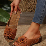 Nicoleta - Sandale cu decupaj floral confortabile