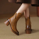 Valorine™ | Botine elegante din piele cu toc confortabil