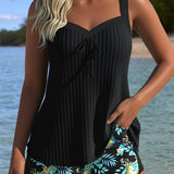 Lana® | Tankini cu dungi și șort de plajă din două piese
