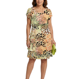 Sarolta | Rochie Midi cu Print Abstract