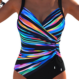 Costum de baie de lux cu imprimeu colorat
