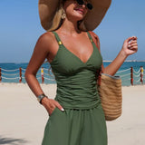 Harper | Set de tankini plisat cu buzunare