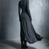 Ilinca | Rochie maxi cu nod lateral