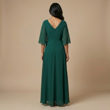 Lucia – Rochie din Șifon cu Decolteu în V