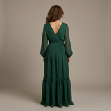 Maria – Rochie din șifon cu decolteu în V