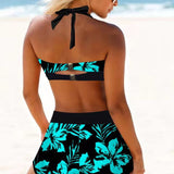 Sherrie – Costum de baie cu talie înaltă și imprimeu floral