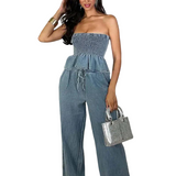 ISLA – SET STILAT DIN DENIM FORMAT DIN DOUĂ PIESĂ