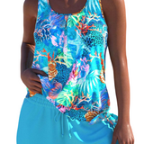 Trudy | Conjunto de tankini marin cu control de burtă