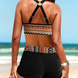 Maryan – Bikini cu model geometric și talie înaltă