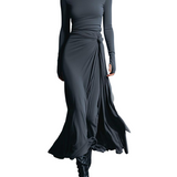 Ilinca | Rochie maxi cu nod lateral