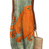 Coral™ | Rochie Midi Oceanică