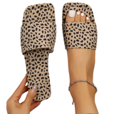 Yasmina - Mocasinii plat cu imprimeu leopard