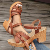 Viorica - Sandale Confortabile Cu Toc Bloc