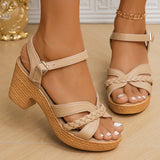 Viorica - Sandale Confortabile Cu Toc Bloc