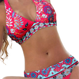 Nela – Bikini cu Motive Florale și Geometrice