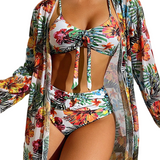 Glenda – Bikini cu fustă din flori