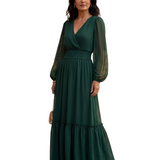 Maria – Rochie din șifon cu decolteu în V