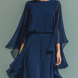 Elyssa - Set Elegant Din șifon Cu Volane