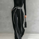 Vera™ - Set elegant cu detalii contrastante
