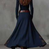 Oana - Rochie maxi din velur cu curea