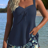 Lana® | Tankini cu dungi și șort de plajă din două piese