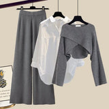 Tina – Set de Damă 3 Piese Confortabil din Material Moale cu Mâneci Lungi
