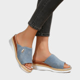 Talia - Sandale Confortabile Din Denim Aerisit