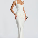 Adelina | Rochie maxi cu decolteu pătrat