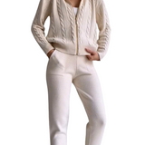Ania - Set casual din două piese cu jacquard răsucit