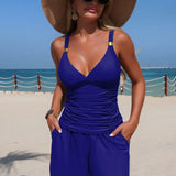 Harper | Set de tankini plisat cu buzunare