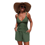 Harper | Set de tankini plisat cu buzunare