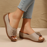 Nicoleta - Sandale cu decupaj floral confortabile