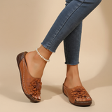 Nicoleta - Sandale cu decupaj floral confortabile