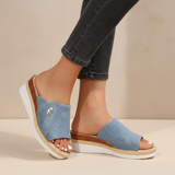 Talia - Sandale Confortabile Din Denim Aerisit