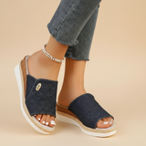 Talia - Sandale Confortabile Din Denim Aerisit