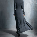 Ilinca | Rochie maxi cu nod lateral