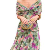 Mihaela - Rochie Maxi Fluidă cu Decolteu în V