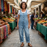 Alessia - Salopetă cu Efect Delavé Vintage