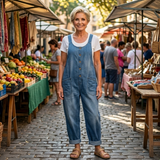 Alessia - Salopetă cu Efect Delavé Vintage