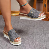 Talia - Sandale Confortabile Din Denim Aerisit