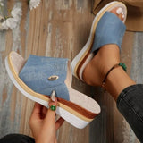 Talia - Sandale Confortabile Din Denim Aerisit