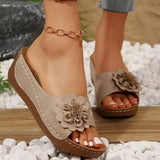 Nicoleta - Sandale cu decupaj floral confortabile