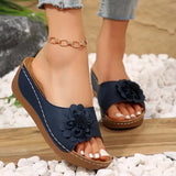Nicoleta - Sandale cu decupaj floral confortabile