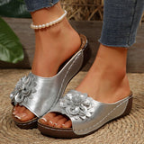 Nicoleta - Sandale cu decupaj floral confortabile